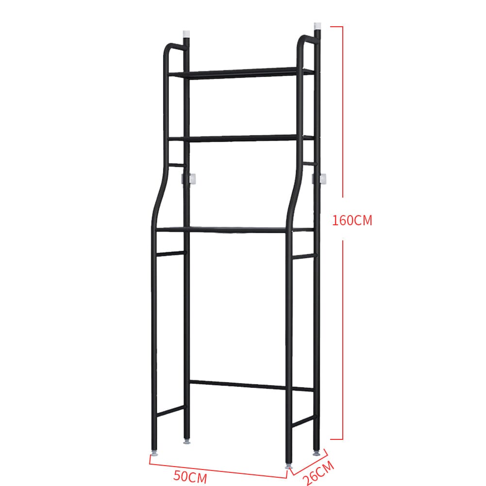 3 Tiers Metal Bathroom Organizer Over Toilet Rack Storage Shelves Shower Caddies Living and Home