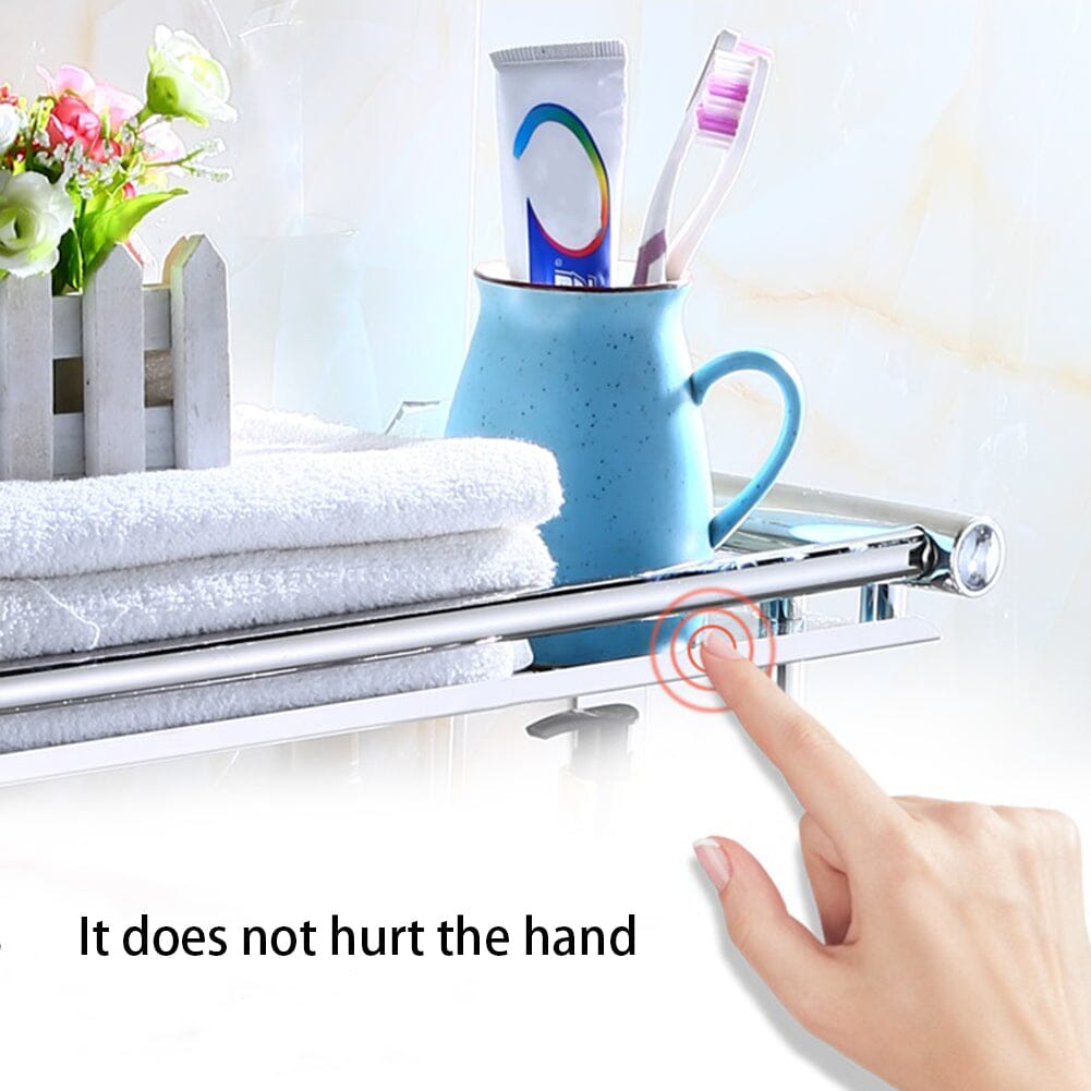 Stainless Steel Bathroom Shelf Storage Toilet Shelf Organizer Wall Mounted Shower Caddies Living and Home