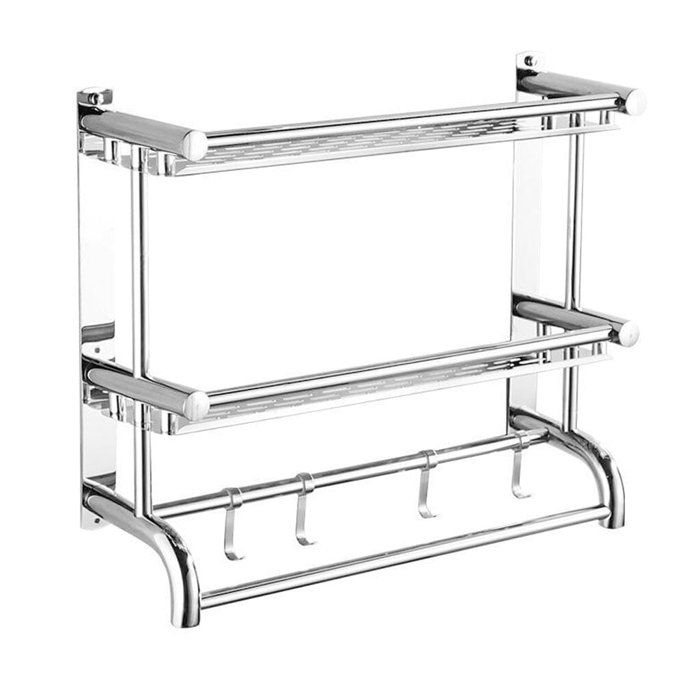 Stainless Steel Bathroom Shelf Storage Toilet Shelf Organizer Wall Mounted Shower Caddies Living and Home