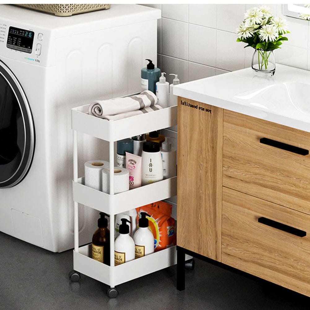 Shelf Trolley Cart Storage Rack for Kitchen Bathroom Kitchen Trolleys Living and Home