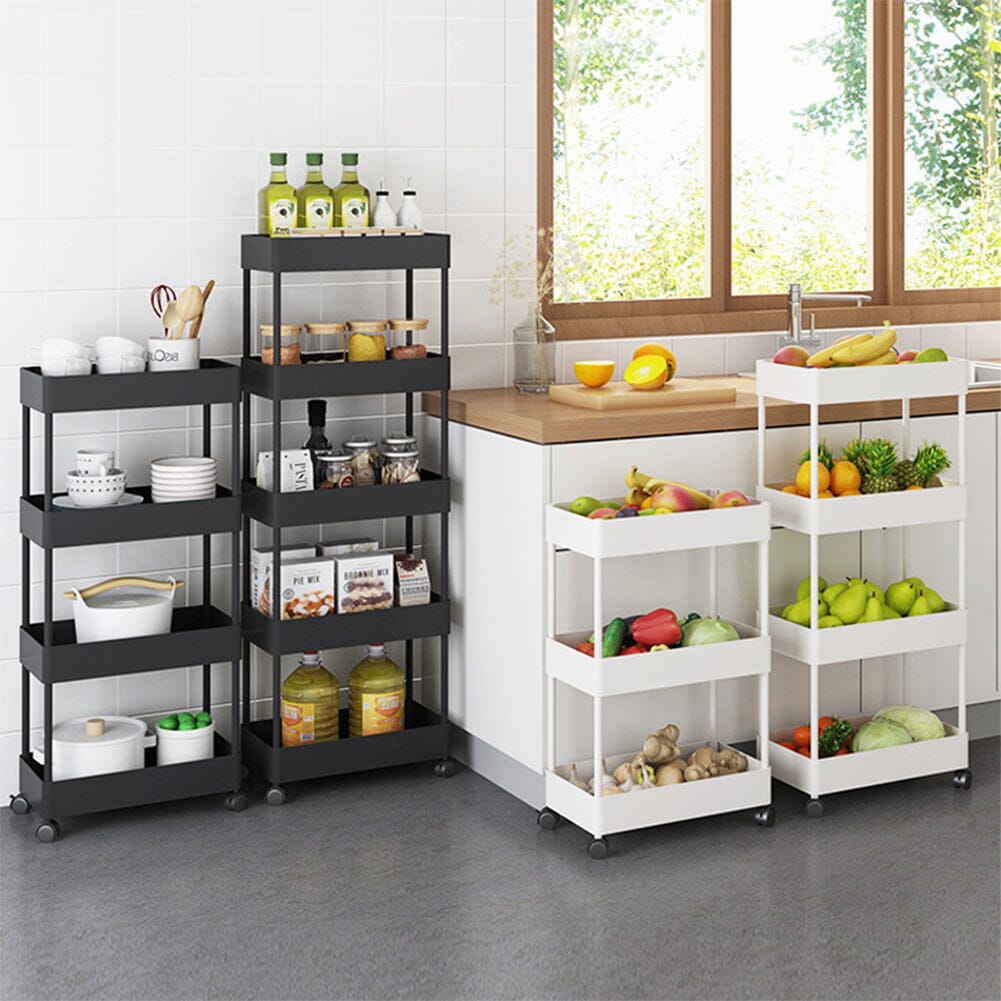 Shelf Trolley Cart Storage Rack for Kitchen Bathroom Kitchen Trolleys Living and Home
