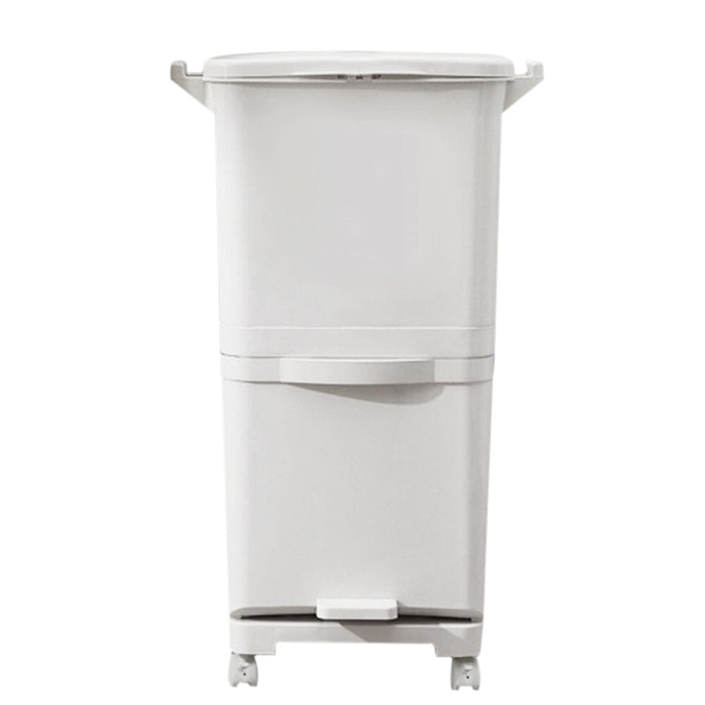 38L White Rubbish Dustbin Recycling Bin Rubbish Trash Home Kitchen Kitchen Storage Baskets Living and Home