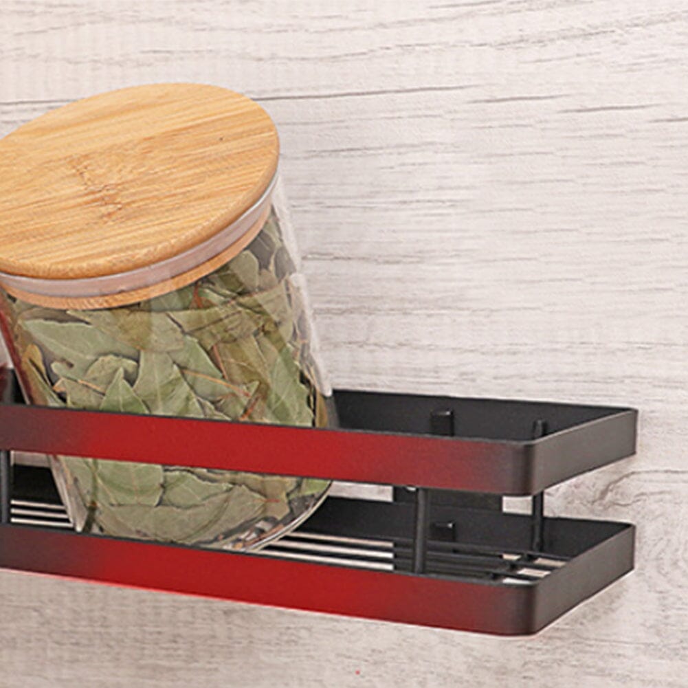 Bathroom Black Wall Mounted Organizer Spice Rack Storage Rack Shower Caddies Living and Home