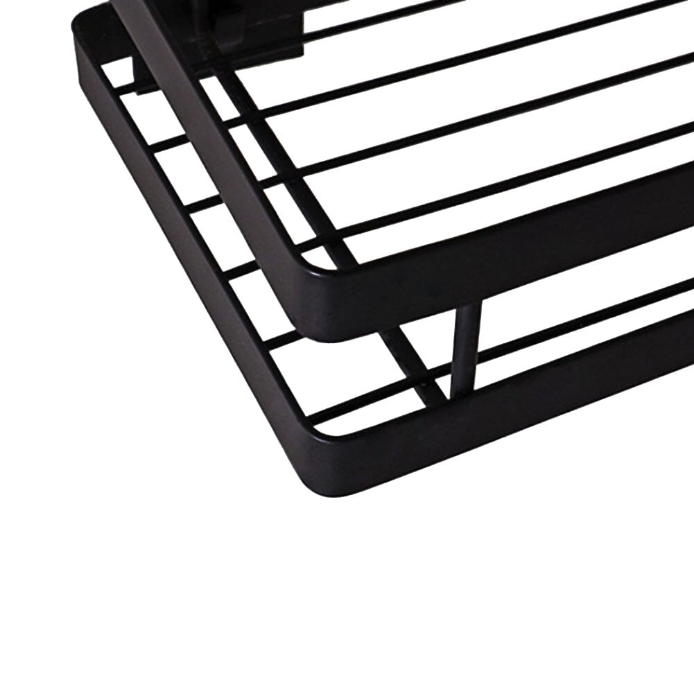 Bathroom Black Wall Mounted Organizer Spice Rack Storage Rack Shower Caddies Living and Home