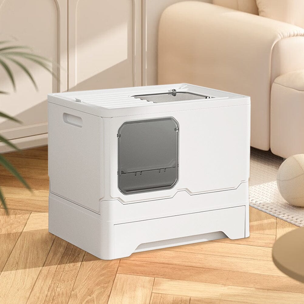 Anti Splash Enclosed Cat Litter Box Living and Home