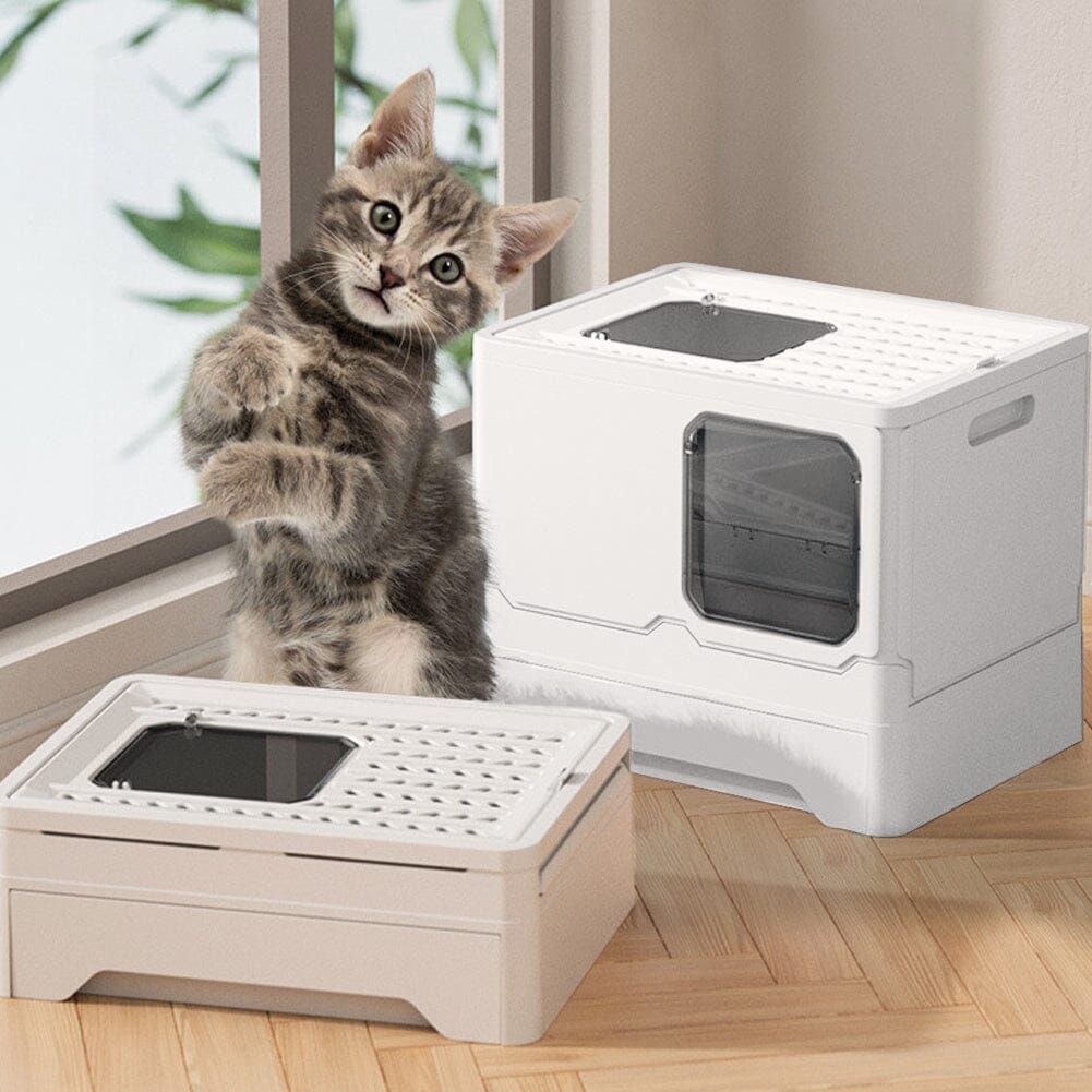 Anti Splash Enclosed Cat Litter Box Living and Home
