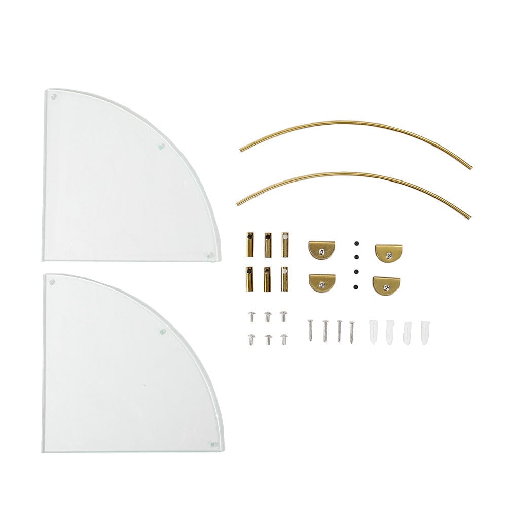 Bathroom Glass Corner Storage Wall Mounted Shower Shelf Set of 2 Shower Caddies Living and Home