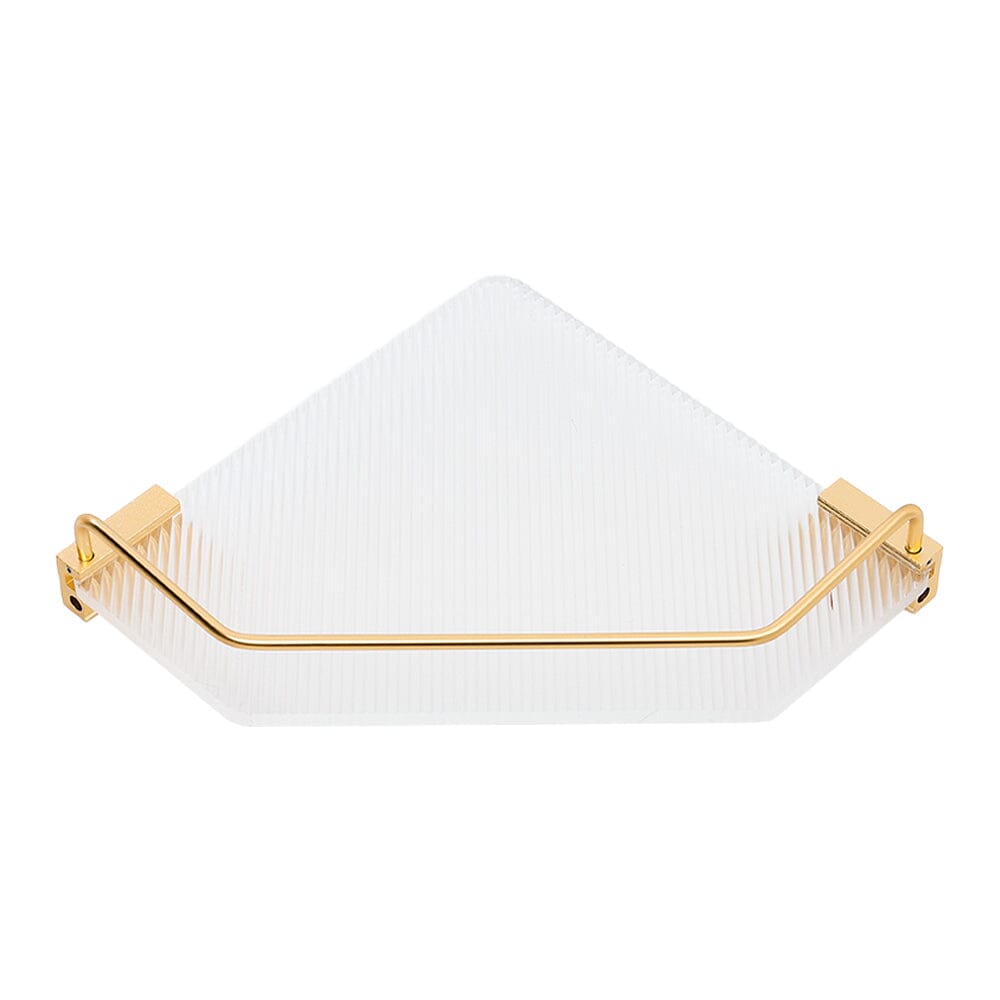 Bathroom Acrylic Corner Shelf Adhesive Shower Shelf Shower Caddies Living and Home Gold