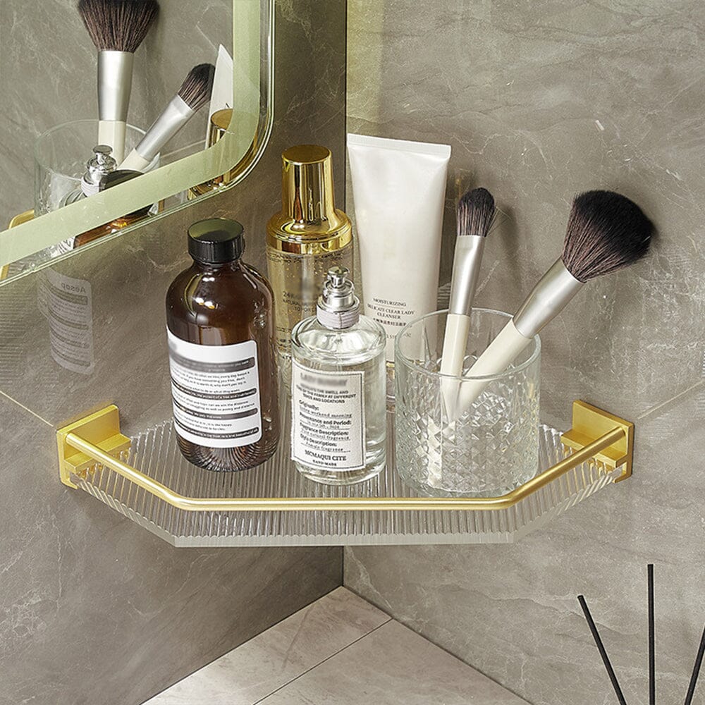 Bathroom Acrylic Corner Shelf Adhesive Shower Shelf Shower Caddies Living and Home