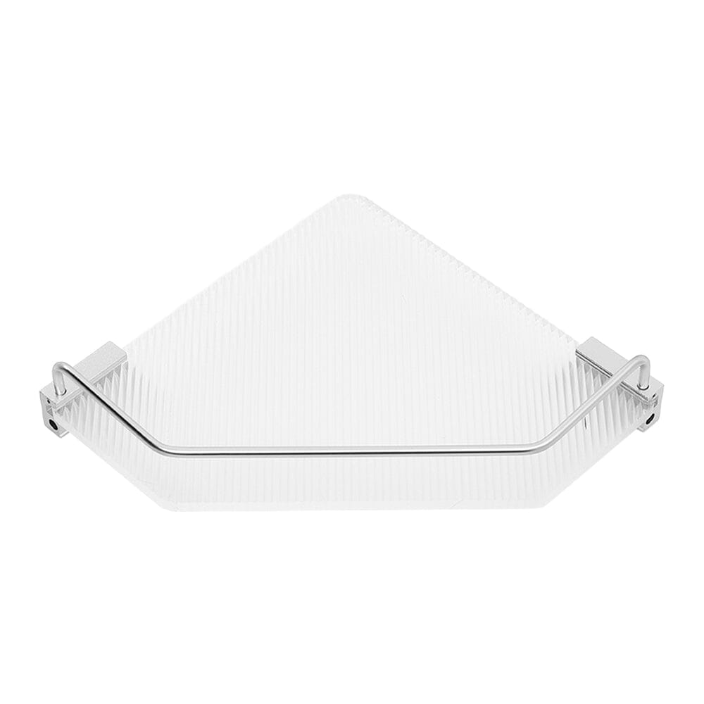 Bathroom Acrylic Corner Shelf Adhesive Shower Shelf Shower Caddies Living and Home Silver