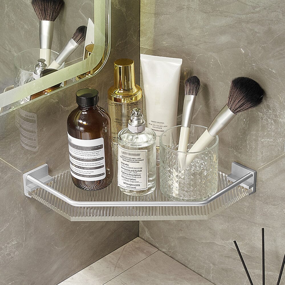Bathroom Acrylic Corner Shelf Adhesive Shower Shelf Shower Caddies Living and Home