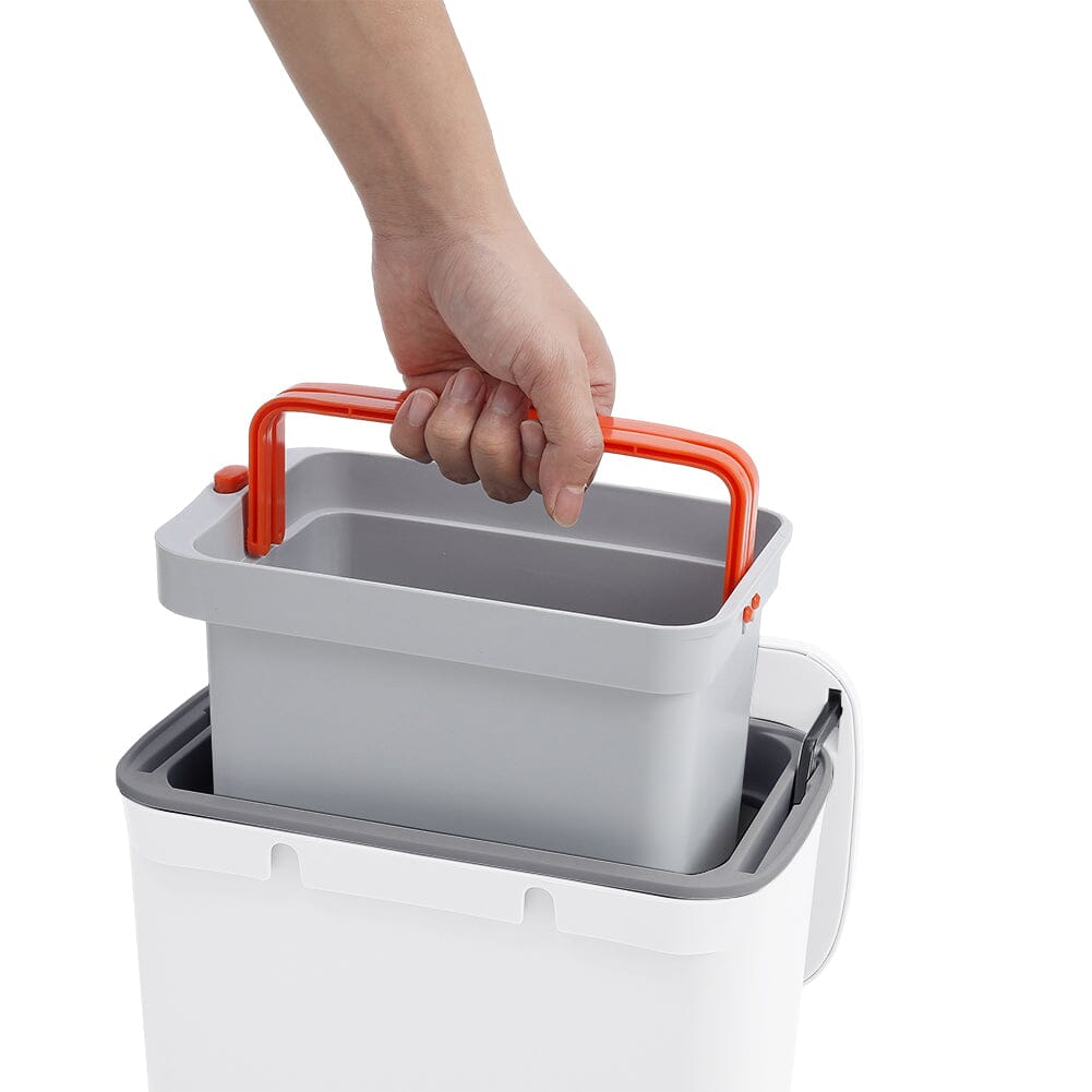9L Compost Bin Hanging Trash Can With Inner Bucket Kitchen Waste Bins Living and Home