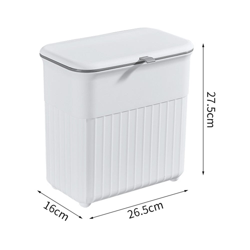 Sleek 9L Hanging Trash Can-Keep Your Space Clean And Tidy Kitchen Waste Bins Living and Home