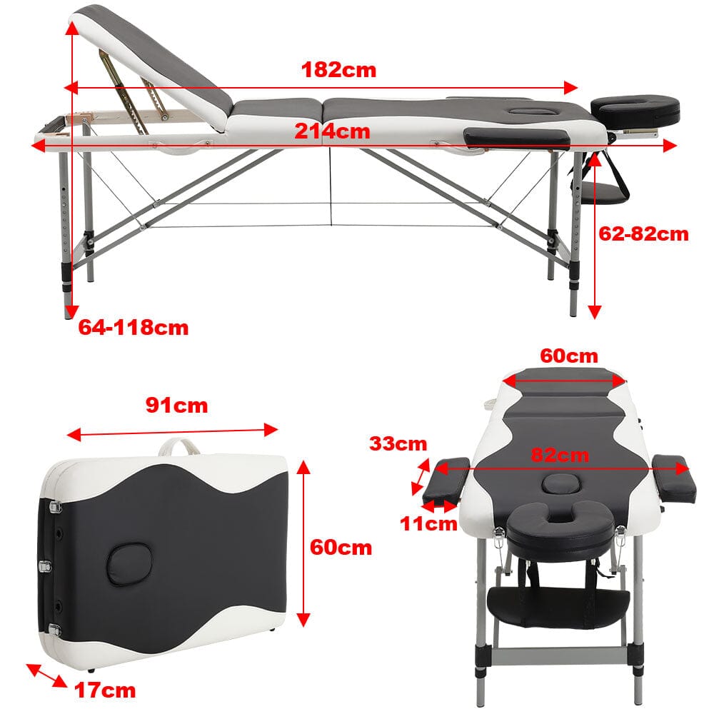 Leather Upholstered Adjustable Massage Bed Massage Beds Living and Home