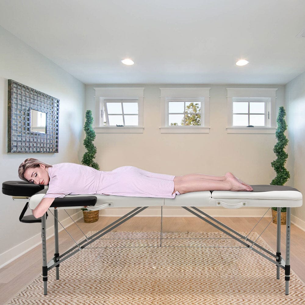 Leather Upholstered Adjustable Massage Bed Bedroom Furniture Living and Home