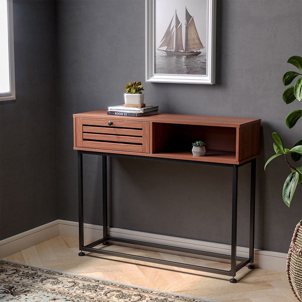 Metallic Console Table for Entryway with Storage Living and Home