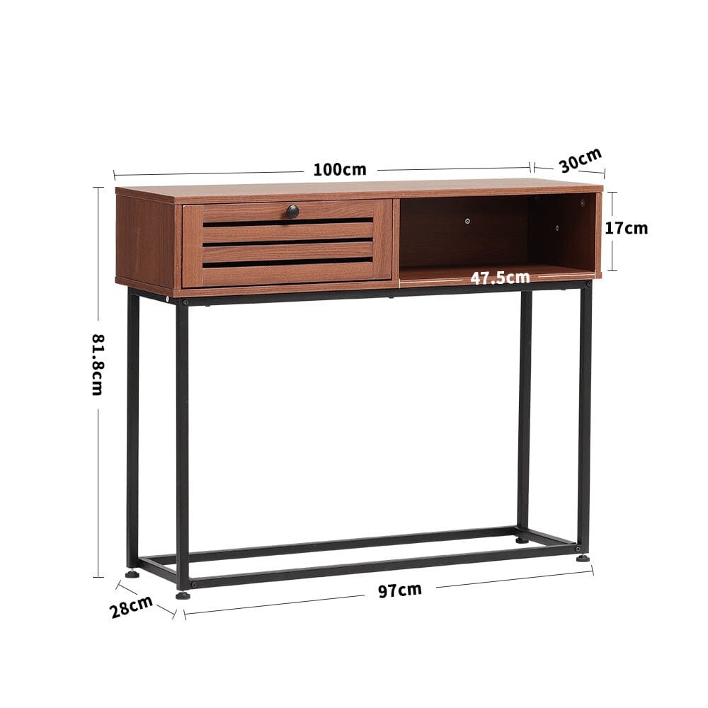 Metallic Console Table for Entryway with Storage Living and Home
