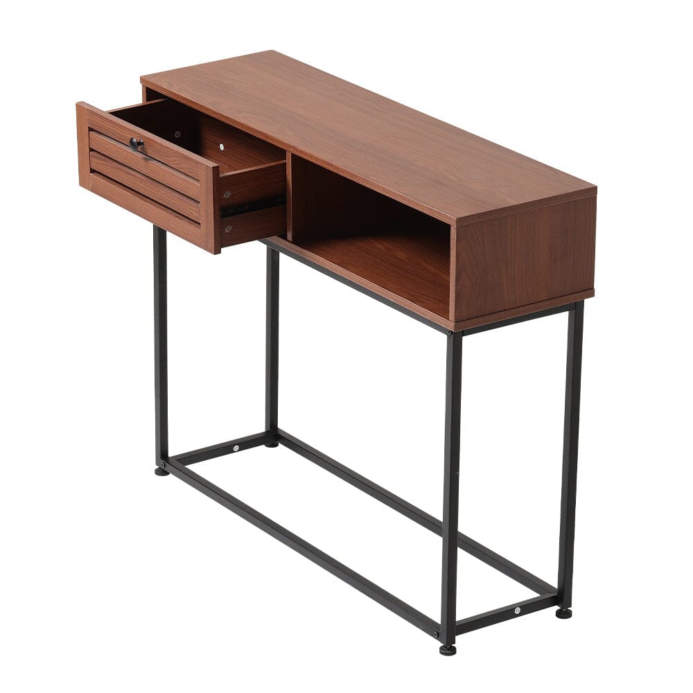 Metallic Console Table for Entryway with Storage Living and Home