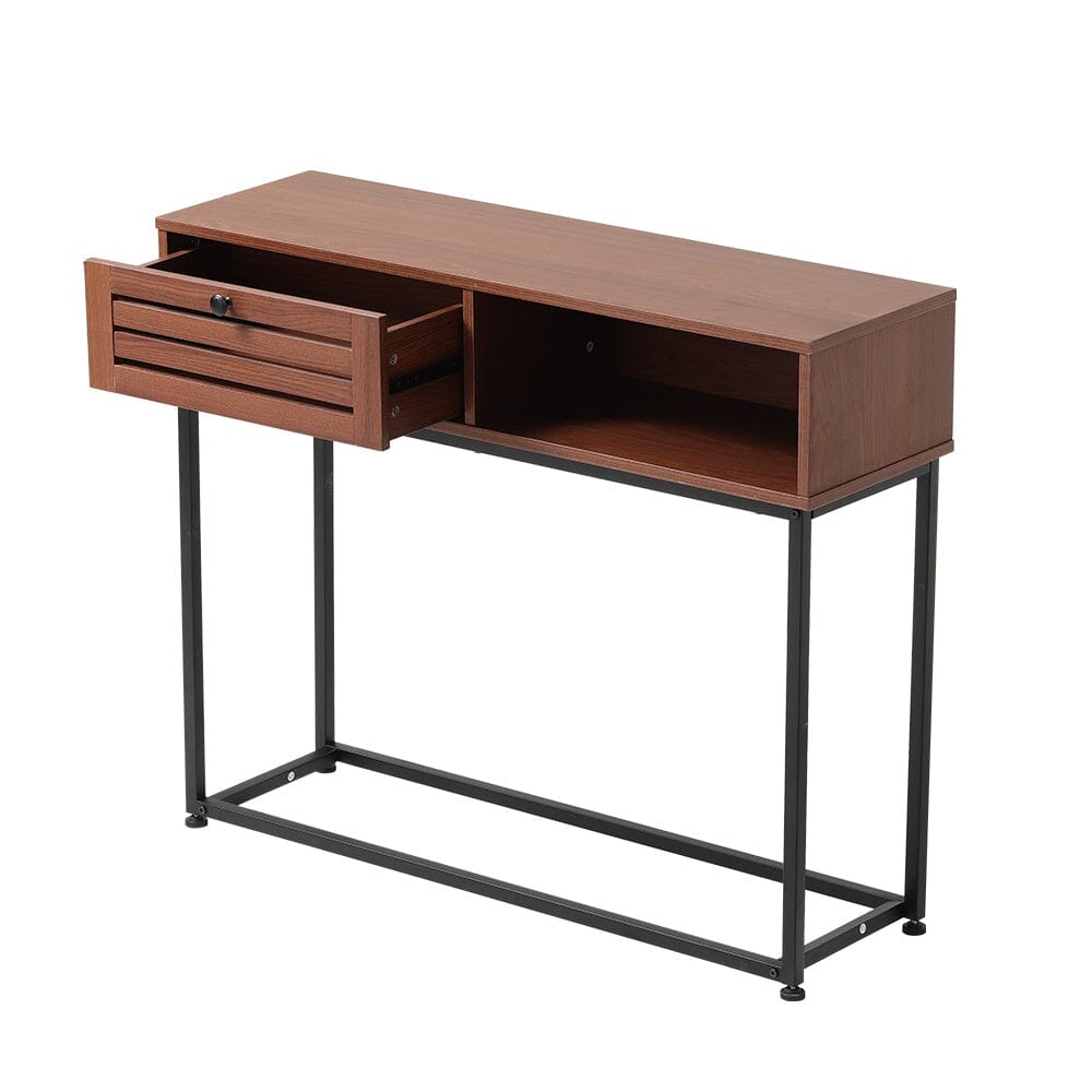 Metallic Console Table for Entryway with Storage Living and Home