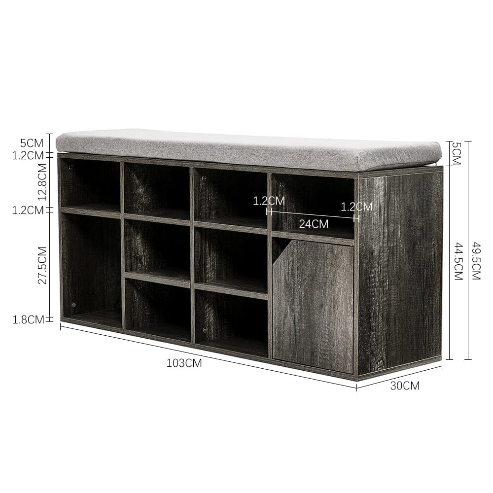 Padded Shoe Storage Bench Benches Living and Home