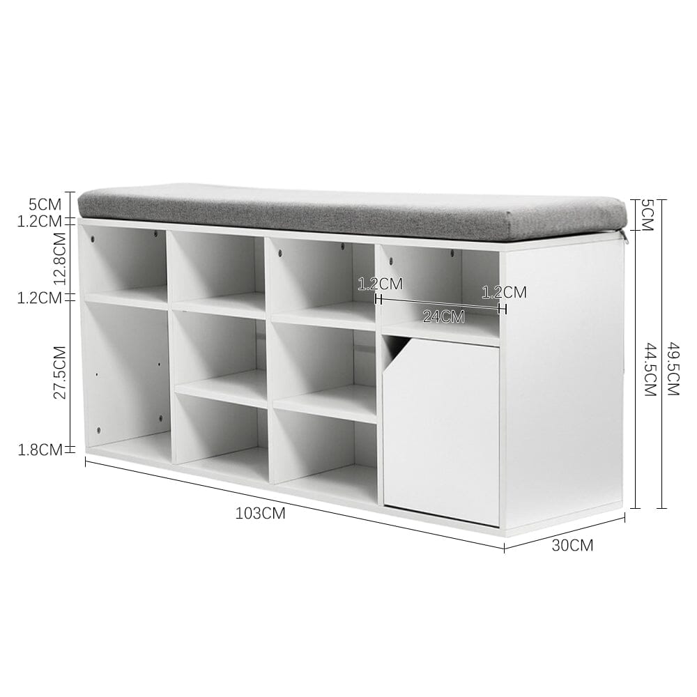 Padded Shoe Storage Bench Benches Living and Home