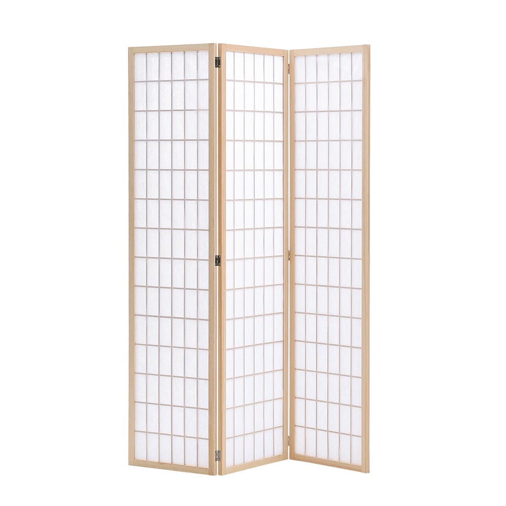 3/4 Panel Solid Wood Folding Room Divider Screen Stylish and Functional Partition Room Dividers Living and Home Natural 3 Panel -H180*L130CM