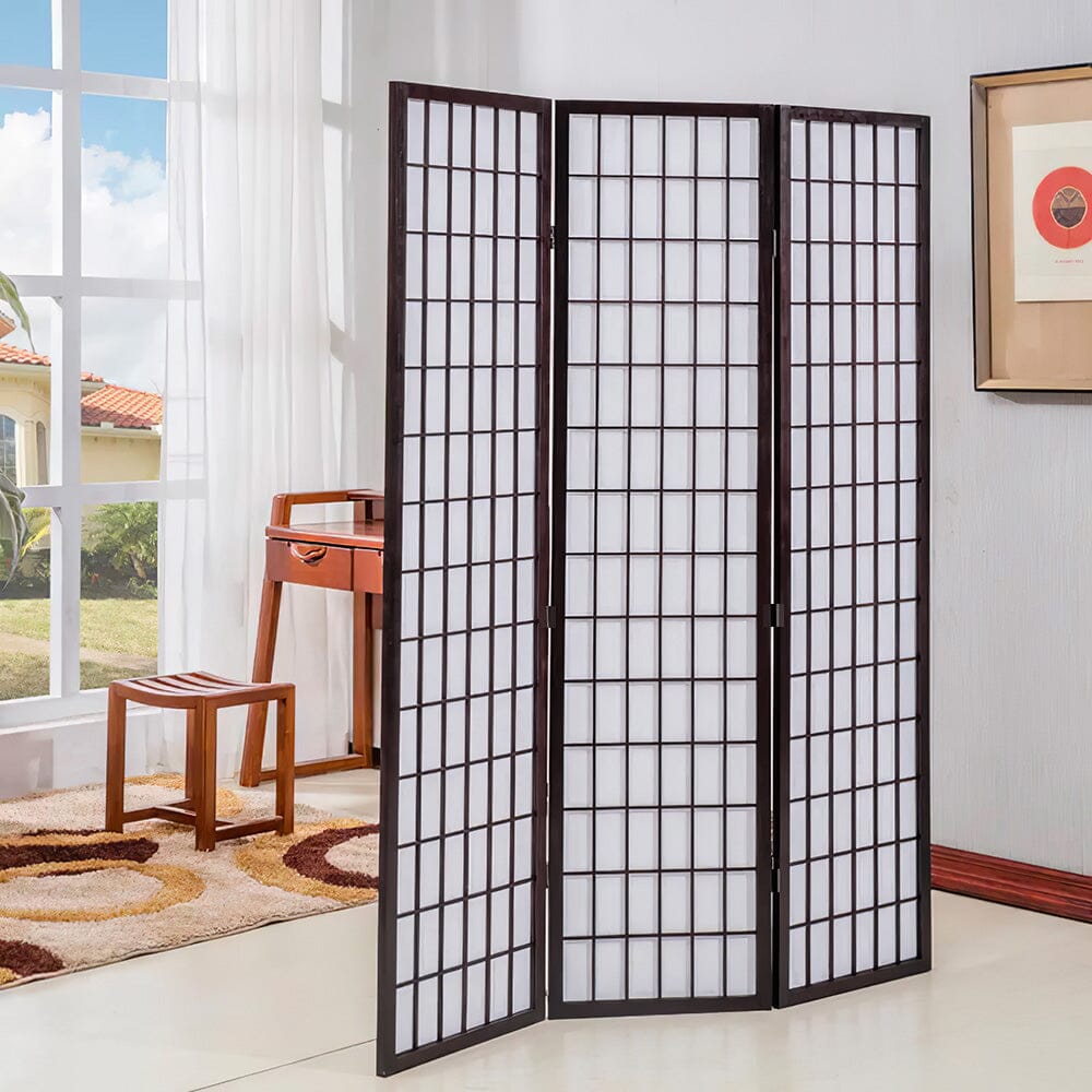 3/4 Panel Solid Wood Folding Room Divider Screen Stylish and Functional Partition Room Dividers Living and Home