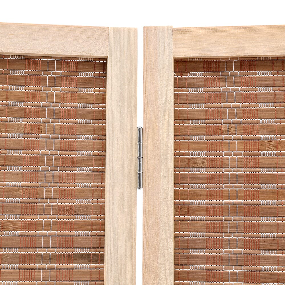 Brown Bamboo Woven 6-Panel Folding Room Divider Room Dividers Living and Home