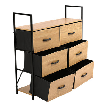 Freestanding Wooden Sideboard Storage Cabinet with 6 Drawers