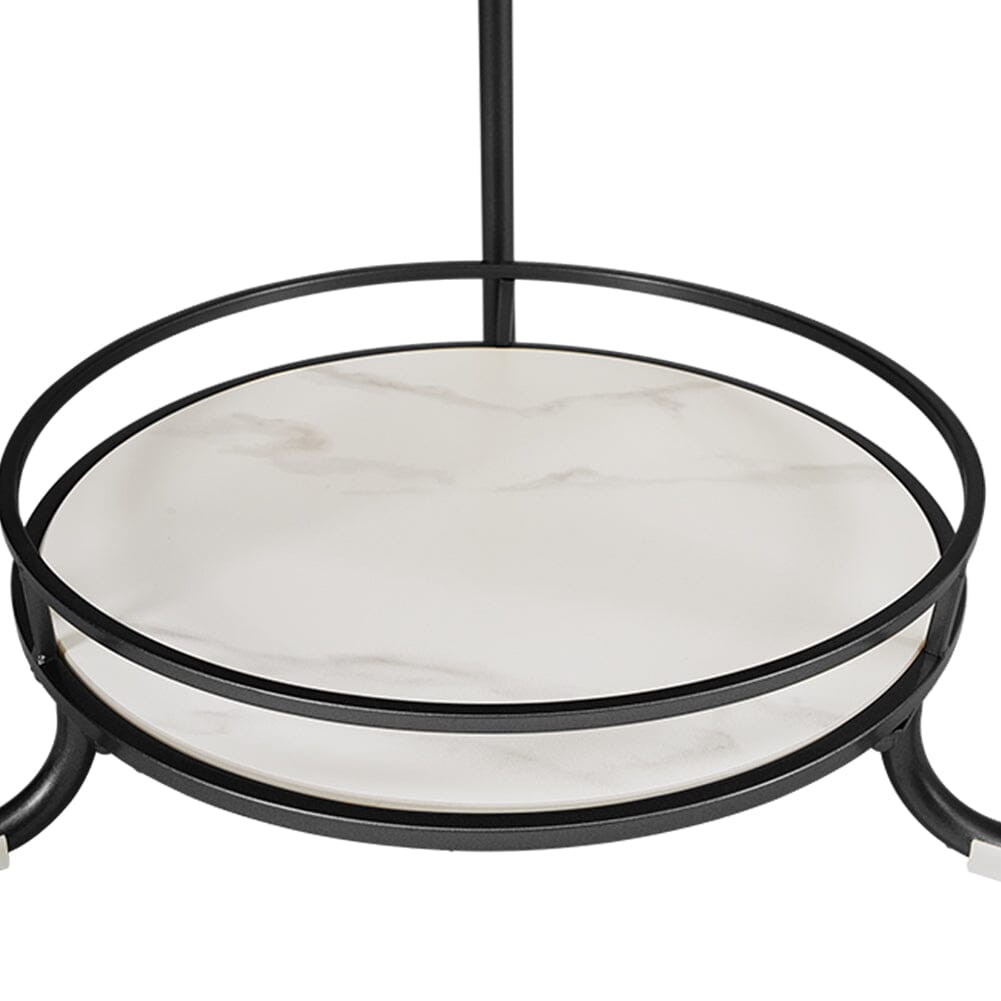 2 Tier Round Glass and Slate Coffee Table Coffee Tables Living and Home