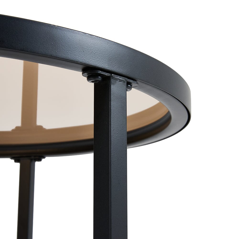 Set of 2 Tea Glass Round Nesting Coffee Table Coffee Tables Living and Home