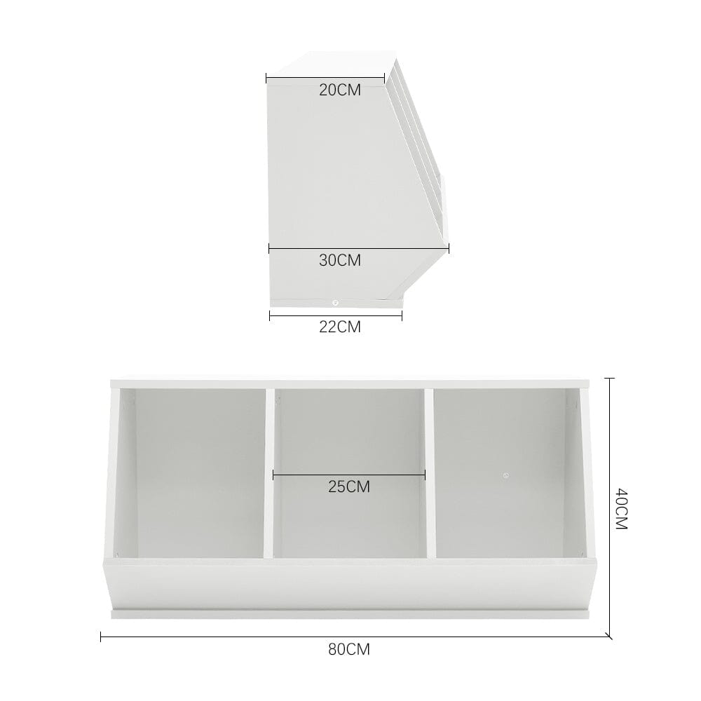 Stackable Open Style Toy Storage Organizer Living and Home