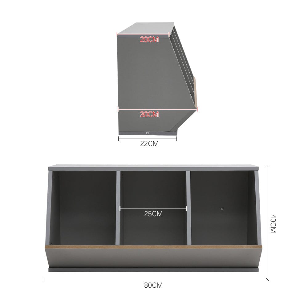 Stackable Open Style Toy Storage Organizer Living and Home
