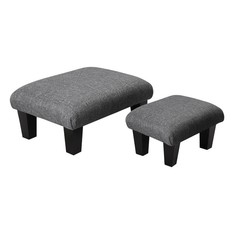 Non-Slip Linen Cotton Beige Footstool Living and Home