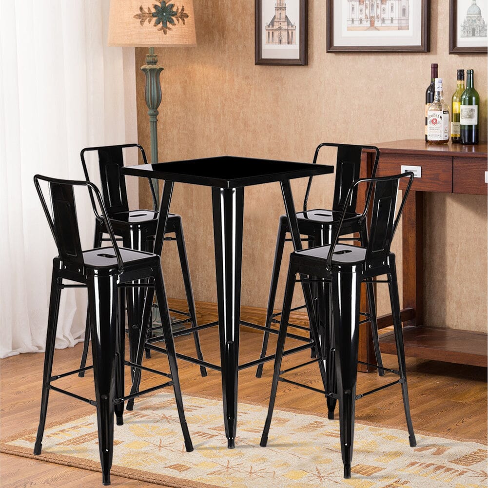 Metal Industrial Style Square Table Bar High Table Living and Home