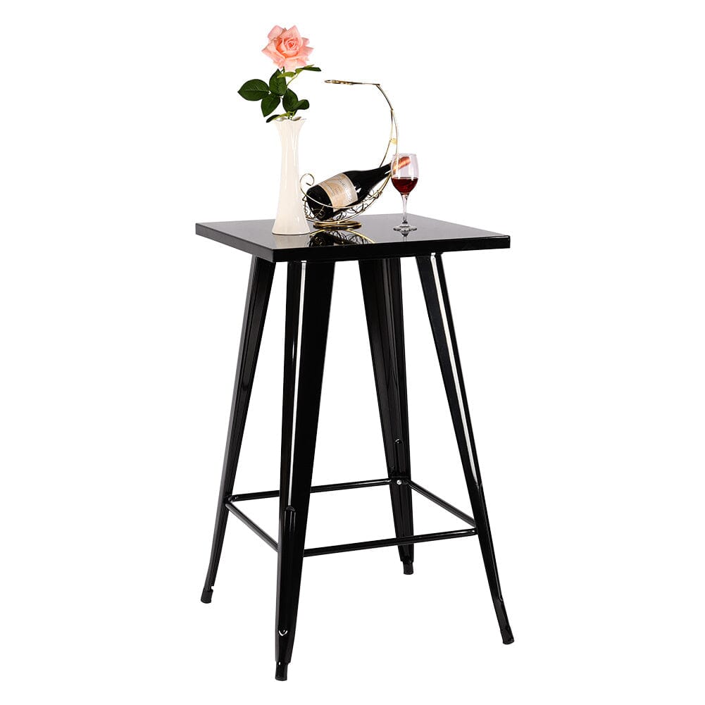 Metal Industrial Style Square Table Bar High Table Living and Home
