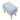Linen Upholstered Rectangular Footstool with Wooden Legs Living and Home