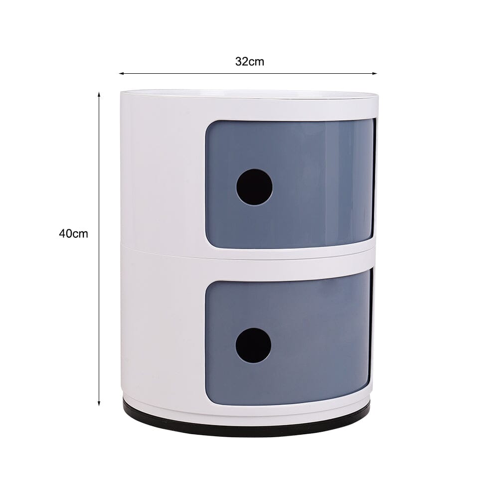 Componibili Round Storage Unit with 2 Drawers Storage Drawers Living and Home