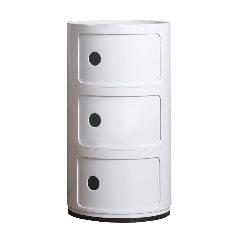 58cm Height Cylindrical 3-Tier Plastic Storage 3 Drawer Unit Storage Drawers Living and Home