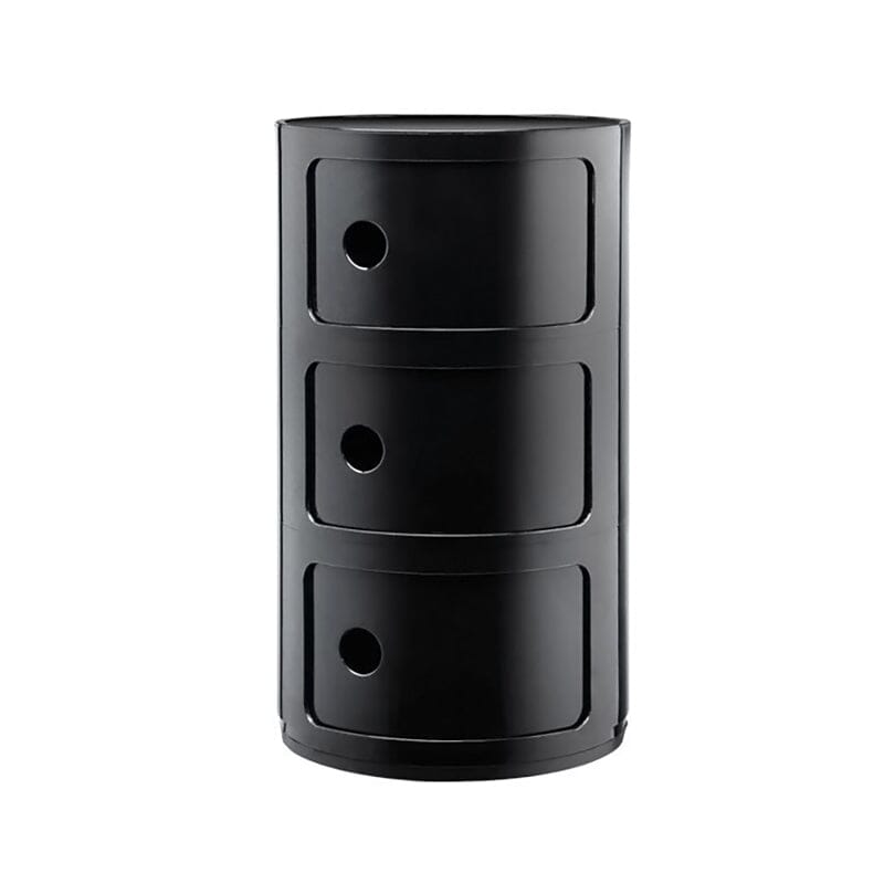 58cm Height Cylindrical 3-Tier Plastic Storage 3 Drawer Unit Storage Drawers Living and Home