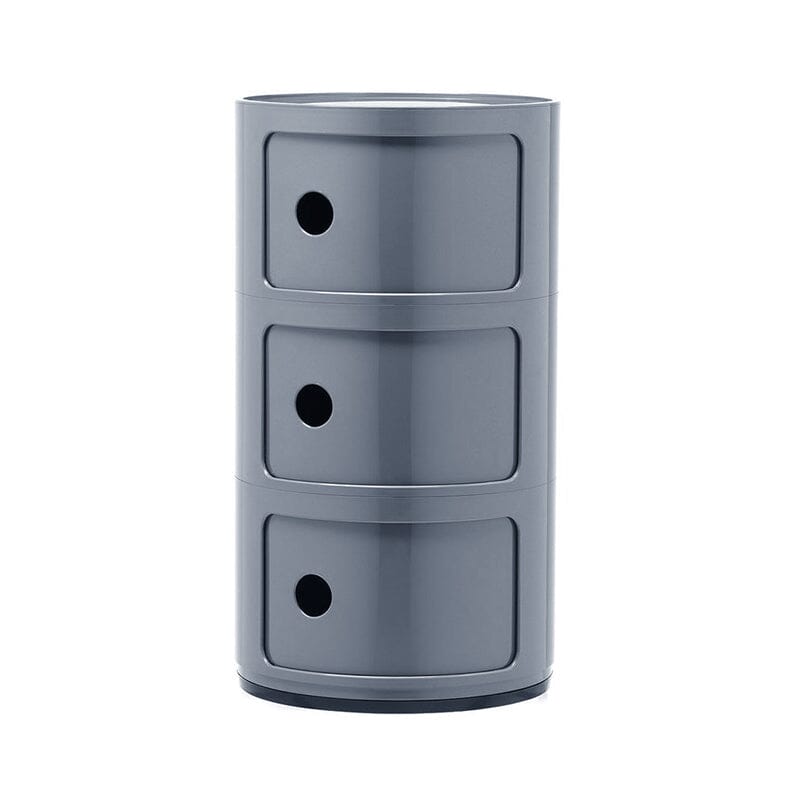 58cm Height Cylindrical 3-Tier Plastic Storage 3 Drawer Unit Storage Drawers Living and Home