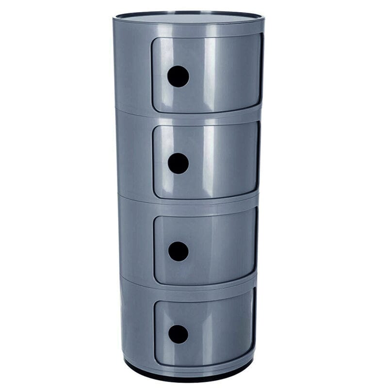 76cm Height Cylindrical 4-Tier Plastic Storage Drawer Unit Storage Drawers Living and Home