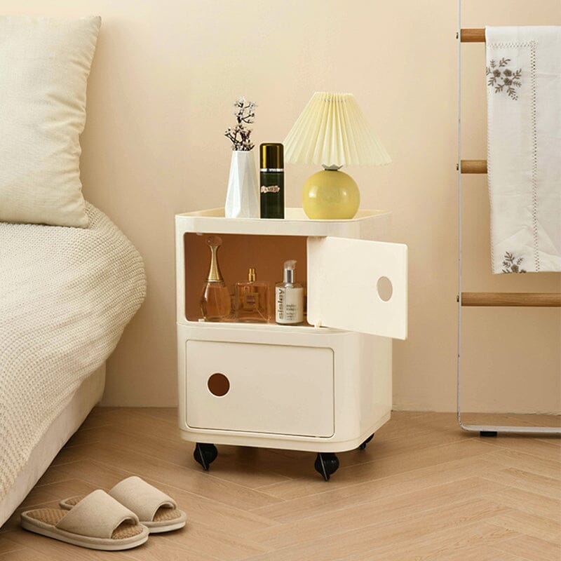 Square Multi Tiered Plastic Storage Drawer Unit with 4 Wheels Storage Drawers Living and Home