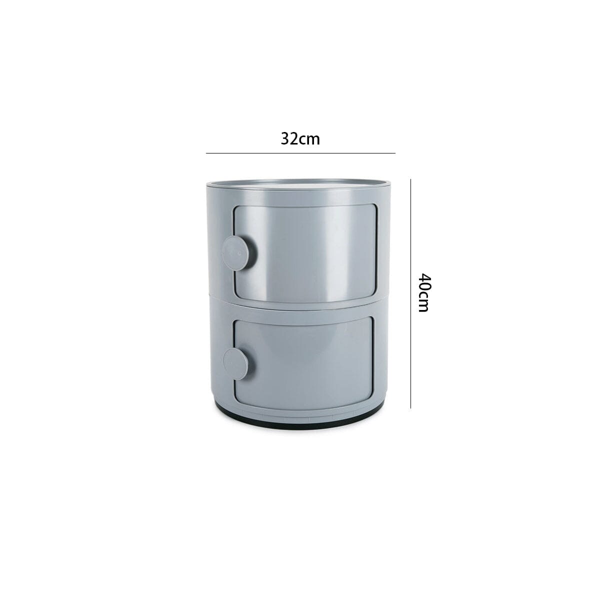 Round 2-Tier Drawer Storage Unit Organizer Storage Drawers Living and Home
