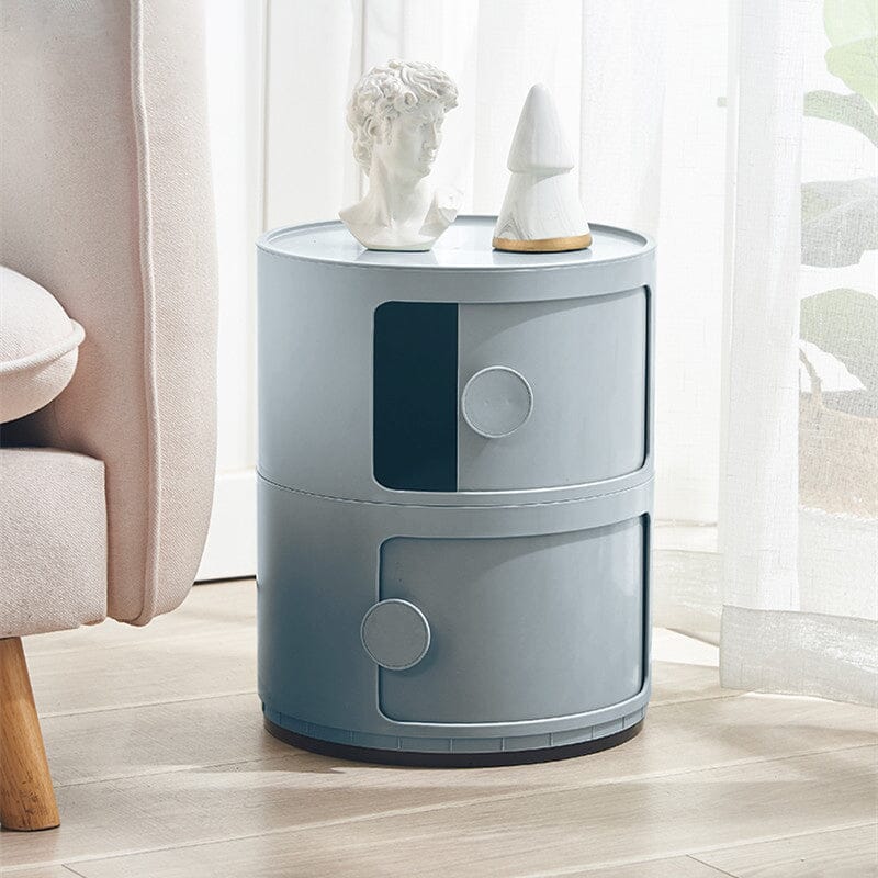 Round 2-Tier Drawer Storage Unit Organizer Storage Drawers Living and Home