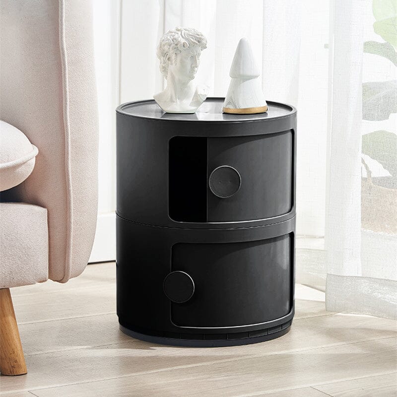 Round 2-Tier Drawer Storage Unit Organizer Storage Drawers Living and Home