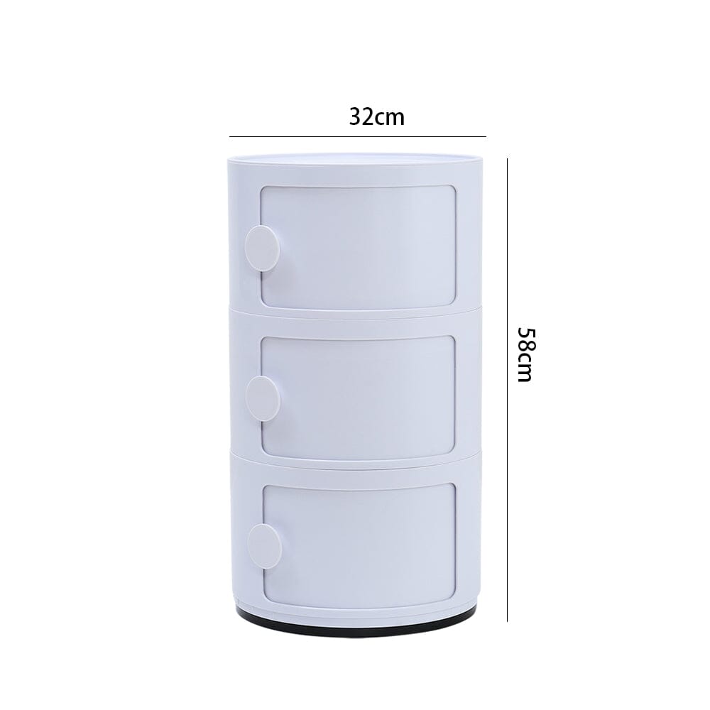 Componibili Round Storage Unit with 3 Elements Storage Drawers Living and Home