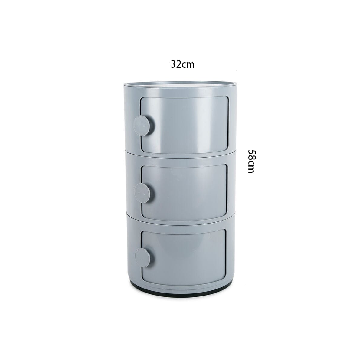 Componibili Round Storage Unit with 3 Elements Storage Drawers Living and Home