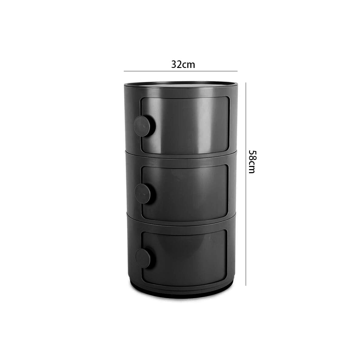 Componibili Round Storage Unit with 3 Elements Storage Drawers Living and Home