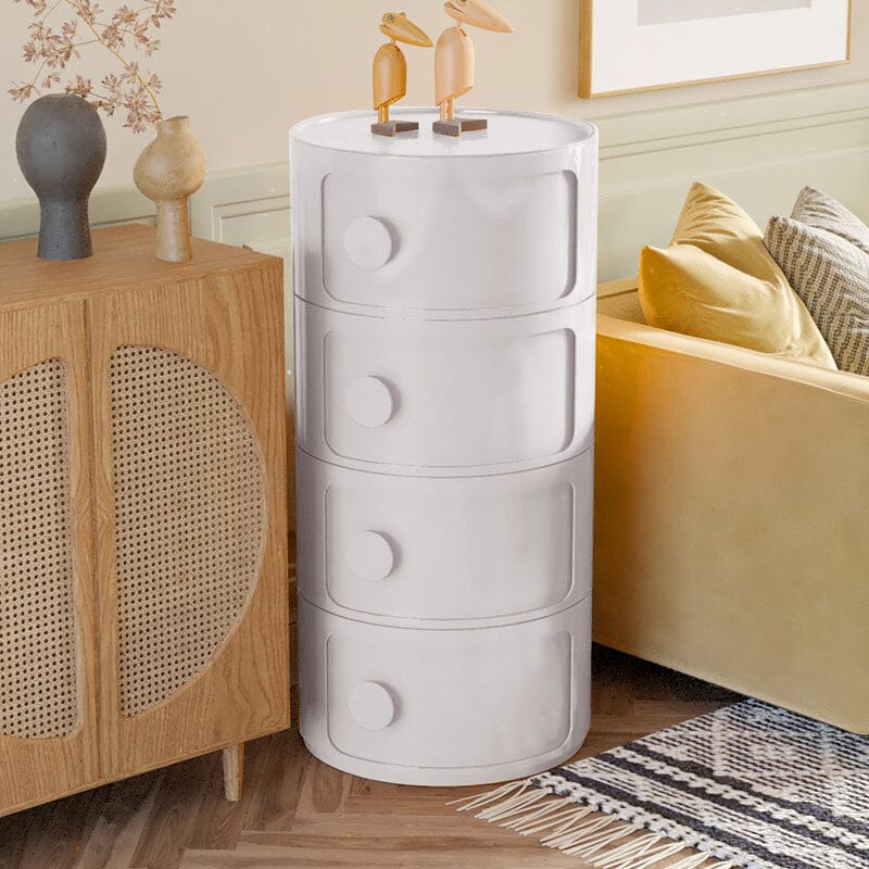 2ft H Round 4 Tier Drawer Storage Unit Organizer Storage Drawers Living and Home